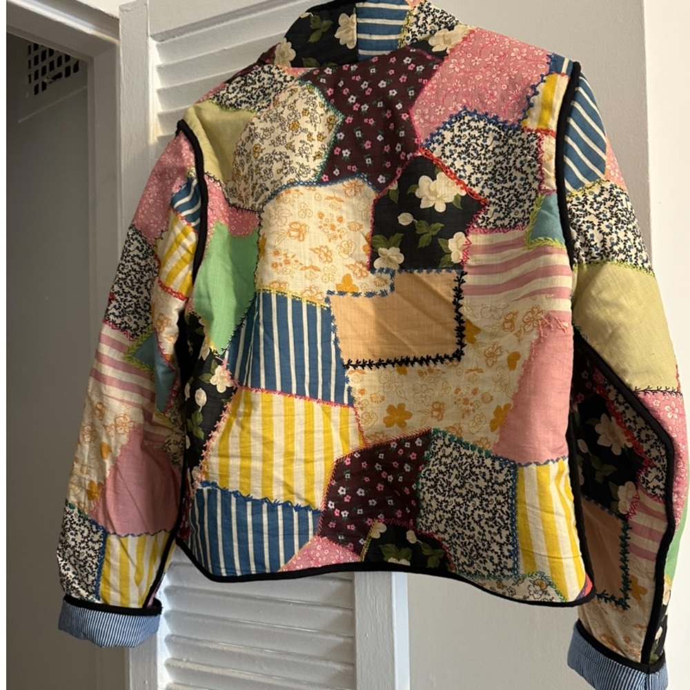 Anthropologie Multicolor Patchwork Blazer - image 2